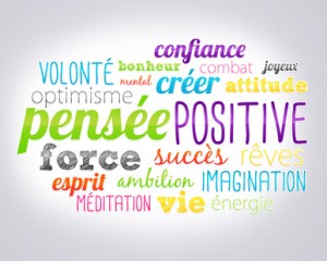 nuage de mots : pense positive, énergie, fatigue, stress